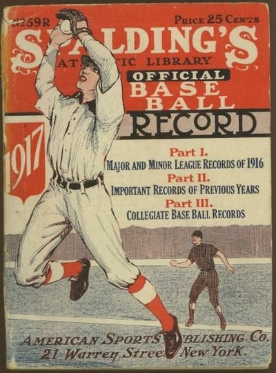 MAG 1917 Spalding's Baseball Record